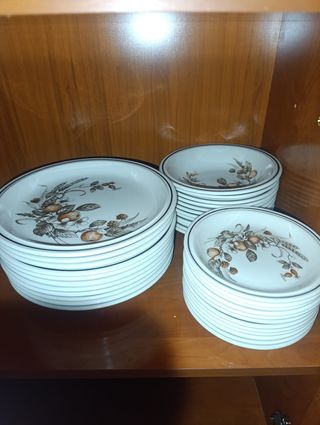 Vajilla Vintage Rústica Cosecha Frutas Cerámica