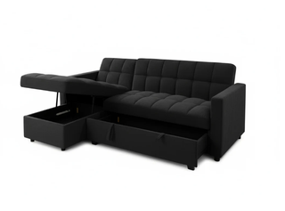 Sofá Cama Chaise Longue Kris Negro