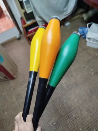 3 Mazas de Malabares (Naranja, Amarillo, Verde)
