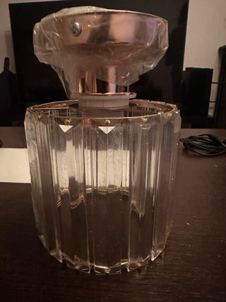 Lámpara de techo cristal dorada