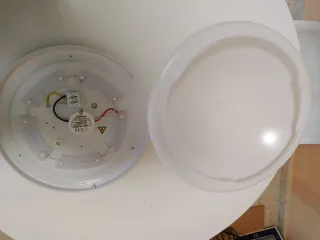 Pantalla de lámpara redonda de plástico 35cm