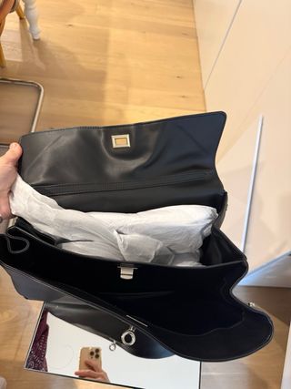 Borsa vera pelle nera