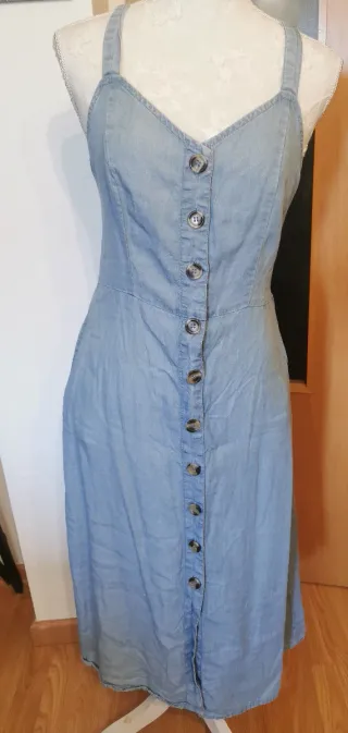 Vestido vaquero botones M