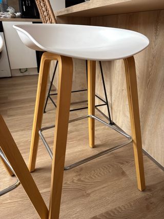 Taburetes de Cocina Blancos (2 unidades)