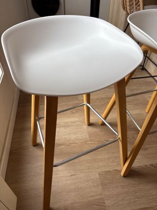 Taburetes de Cocina Blancos (2 unidades)