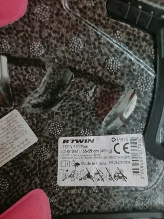 Casco bici, patinar..etc...blanco y rosa 55-59 cm