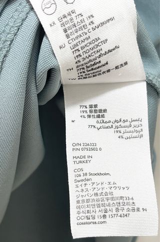 Vestido COS verde agua con lazada