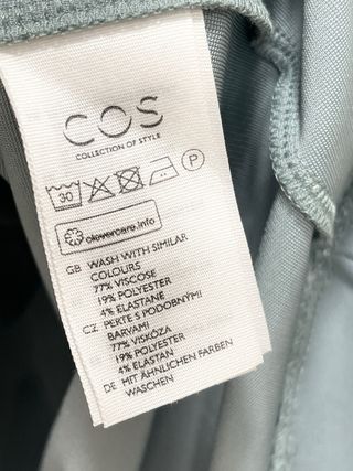 Vestido COS verde agua con lazada