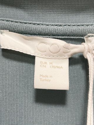 Vestido COS verde agua con lazada