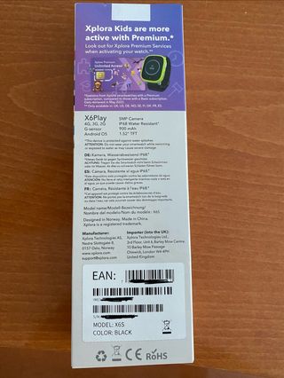 Xplora X6Play 2ª Gen Smartwatch Negro