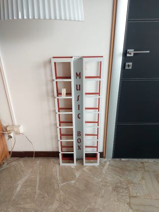 Porta CD Music Box rosso e bianco