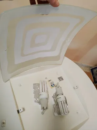 Plafón de cristal moderno 40cm,se 8ncluye las bomb