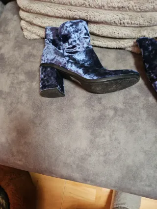 Botines terciopelo azul