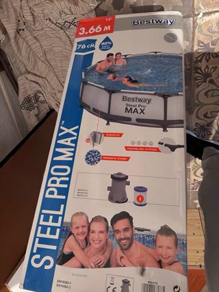 Piscina desmontable metal y plástico
