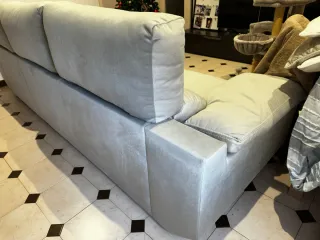 Sofá Chaise Long Gris Tela