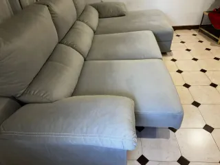 Sofá Chaise Long Gris Tela