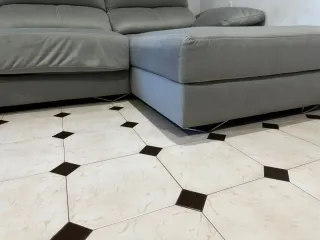 Sofá Chaise Long Gris Tela