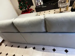 Sofá Chaise Long Gris Tela