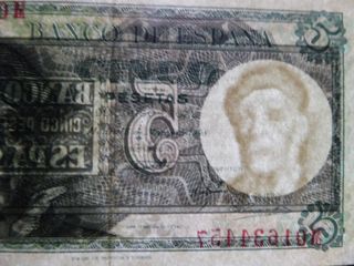 Billete 5 Pesetas España 5 Marzo 1948.