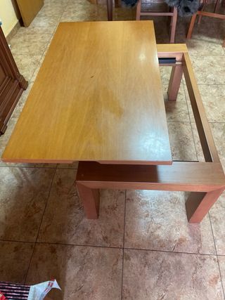 Mesa de centro extensible de madera