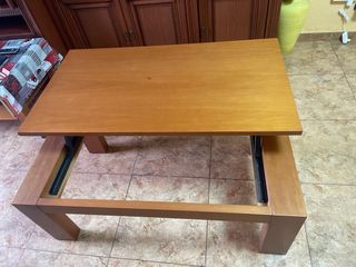Mesa de centro extensible de madera
