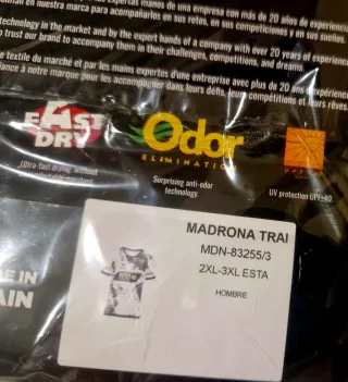 Camiseta Madrona Trail 2XL + Braga Cuello