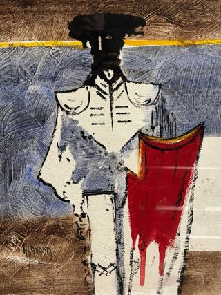 Cuadro de torero abstracto