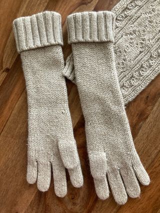 Conjunto bufanda y guantes Ralph Lauren beige