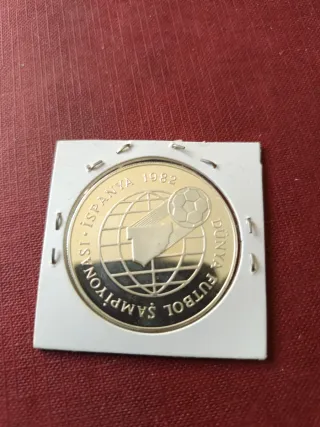 Moneda Plata Turquía 500 Liras 1982 Fútbol