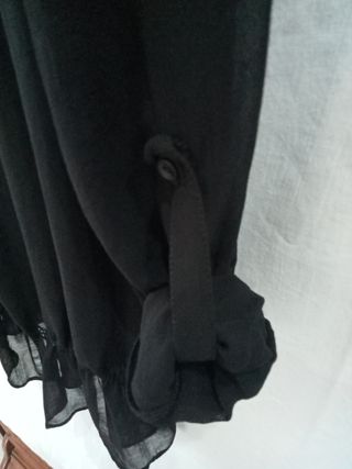 Blusa Zara Negra Transparente