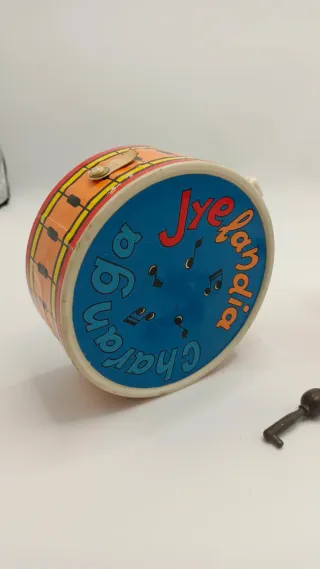 Despiece Juguete Antiguo Tambor Cabeza Cenicero