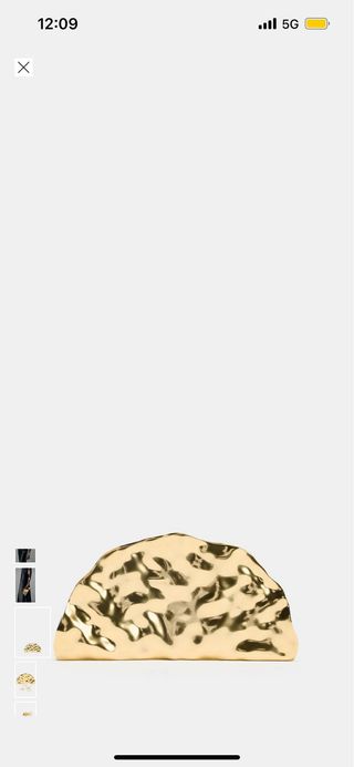 Bolso de mano dorado Zara