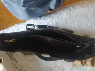 Bolso juvenil grande beige y marrón