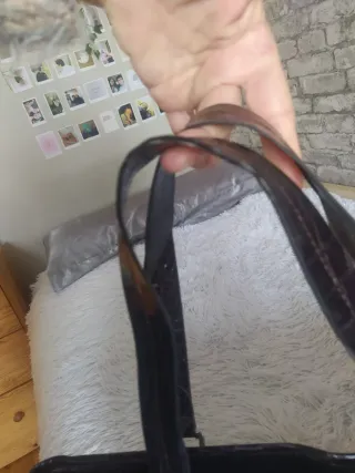 Bolso juvenil grande beige y marrón