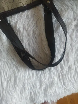 Bolso juvenil grande beige y marrón