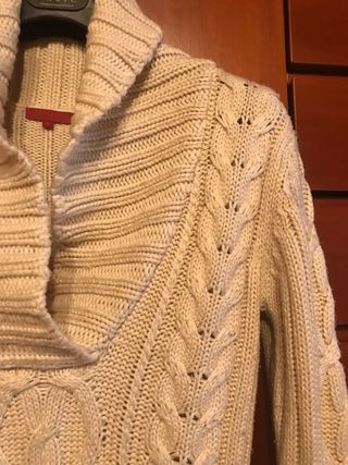 Maglia donna collo scialle cashmere/acrilico S