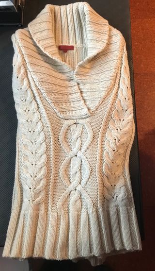 Maglia donna collo scialle cashmere/acrilico S