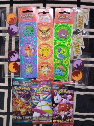 Lote Pokémon: Cartas y Stickers