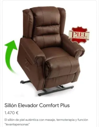 Sillón CONFORT PLUS piel auténtica nuevo