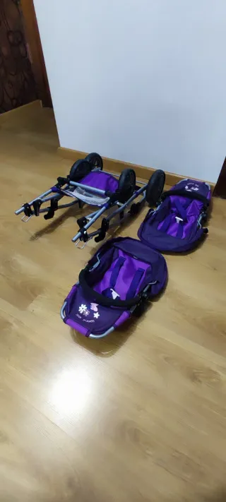 Carrito gemelar para reborn