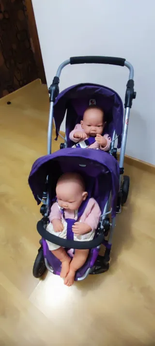 Carrito gemelar para reborn