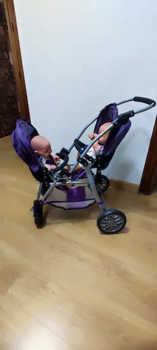 Carrito gemelar para reborn