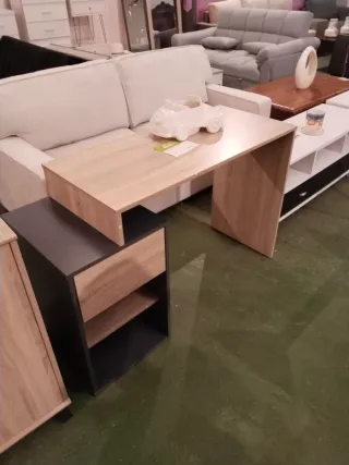 Escritorio moderno madera y negro