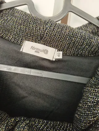 Vestido dorado y negro T40