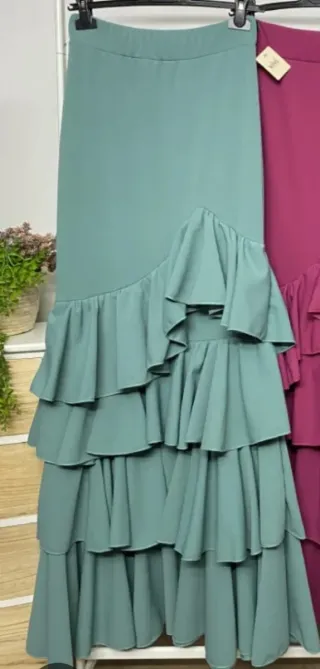 Falda flamenca volantes marrón y más colores