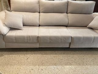 Sofá 3 plazas chaise longue con arcones