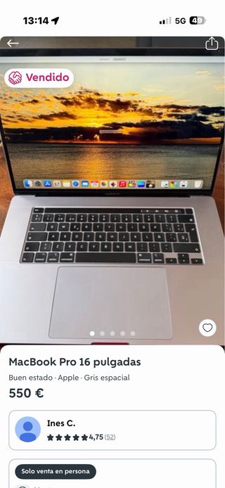 MacBook Pro 16 Plata - Impecable