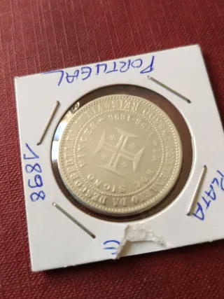 Moneda plata 1000 Reis Portugal 1898