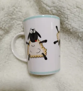 Taza cerámica diseño ovejas