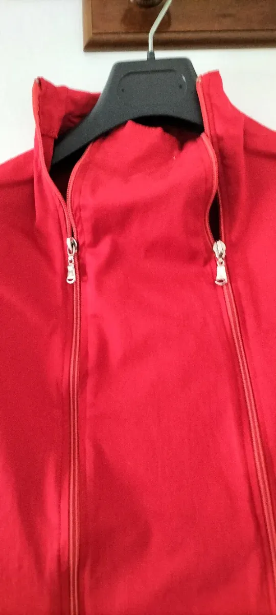 Original Camisa roja de algodón, cuello mao.